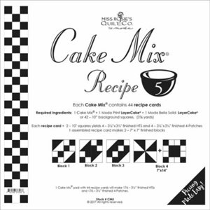 CAKE MIX RECIPE 5 PAPER PIECING BY MODA - PACKS OF 4