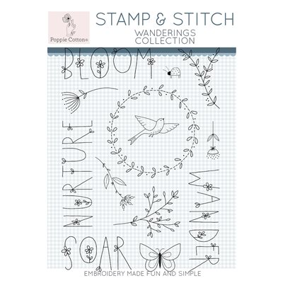 STAMP AND STICH WANDERINGS BY POPPIE COTTON - MINIMUM OF 2